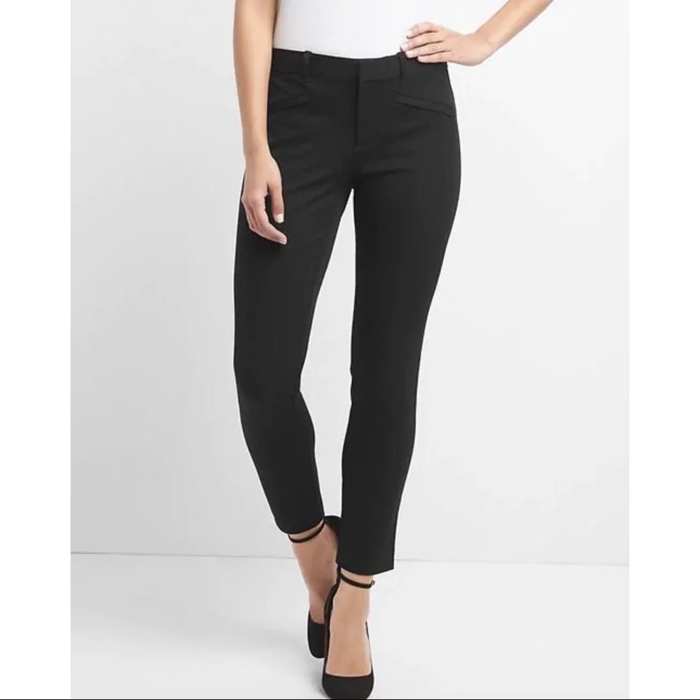 GAP Black Skinny Ankle Trouser Pants Size 00 Regular Length